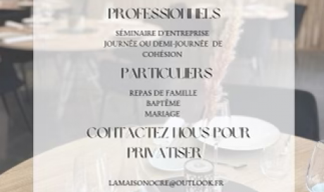 Privatisation de restaurant pour évènement à Saint-Just-Saint-Rambert