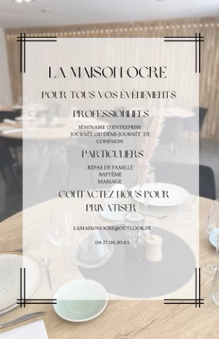 Privatisation de restaurant pour évènement à Saint-Just-Saint-Rambert